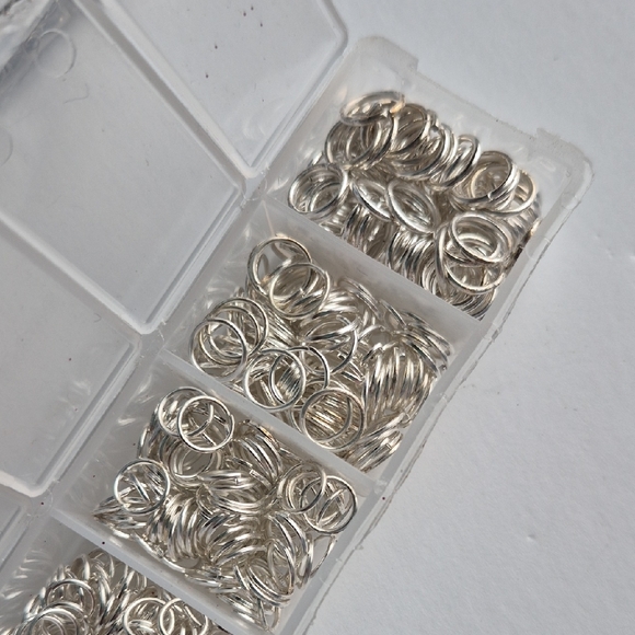Assorted Silver Metal Jump Rings - 7 Different Sizes - Picture 9 of 10